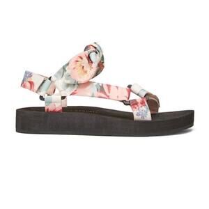 Loeffler Randall Floral Sandals with Black Sole
